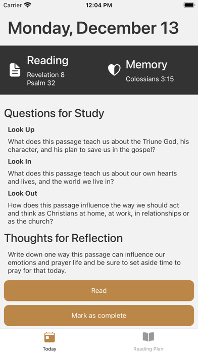 Emulate iPhone app Bible Reading - Sovereign Hope using MyAndroid