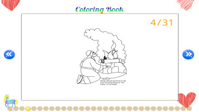 Emulate iPhone app BibleStory Finger ColoringPage using MyAndroid