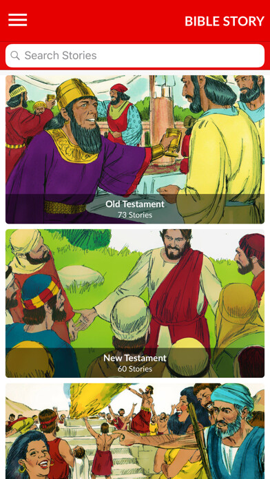 Emulate iPhone app Bible Story - New Testament using MyAndroid