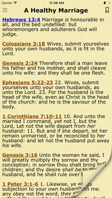 Emulate iPhone app Bible Verses by Topics of the King James Version using MyAndroid