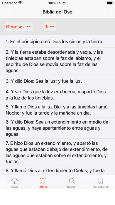 Emulate iPhone app Biblia del Oso RV 1569 using MyAndroid