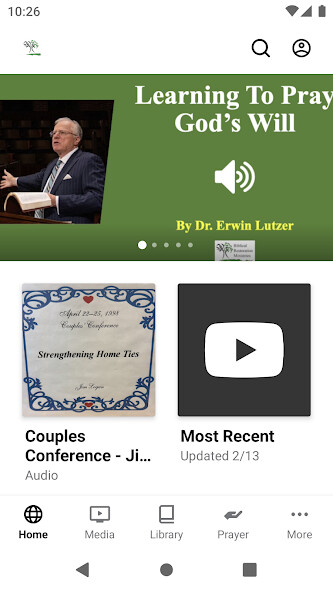 Emulate iPhone app Biblical Restoration Ministry using MyAndroid