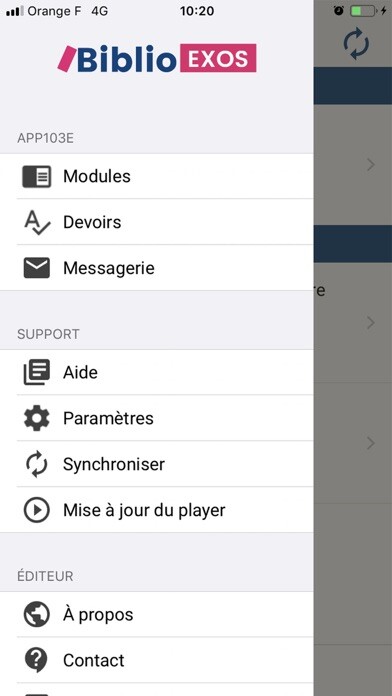 Emulate iPhone app BiblioExos using MyAndroid Emulate iPhone app BiblioExos using MyAndroid