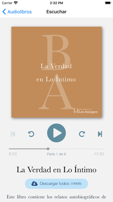 Emulate iPhone app Biblioteca de los Amigos using MyAndroid