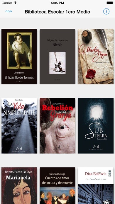 Emulate iPhone app Biblioteca Lecturas Complementarias 1ero Medio using MyAndroid Emulate iPhone app Biblioteca Lecturas Complementarias 1ero Medio using MyAndroid