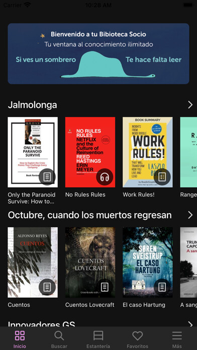 Emulate iPhone app Biblioteca Socio using MyAndroid