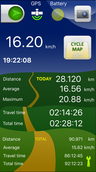 Emulate iPhone app Bicycle Computer using MyAndroid Emulate iPhone app Bicycle Computer using MyAndroid