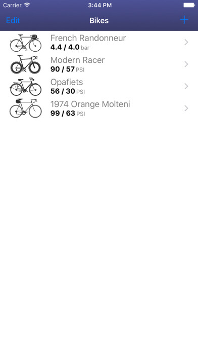 Emulate iPhone app Bicycle Tire Pressure using MyAndroid Emulate iPhone app Bicycle Tire Pressure using MyAndroid
