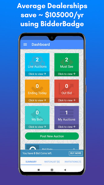 Run android online APK BidderBadge Auto Auction from MyAndroid or emulate BidderBadge Auto Auction using MyAndroid