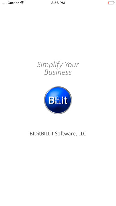 Emulate iPhone app BiditBillit Fast Easy Invoices using MyAndroid
