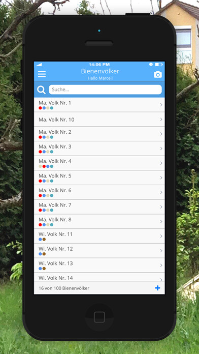 Emulate iPhone app Bienenvölker using MyAndroid