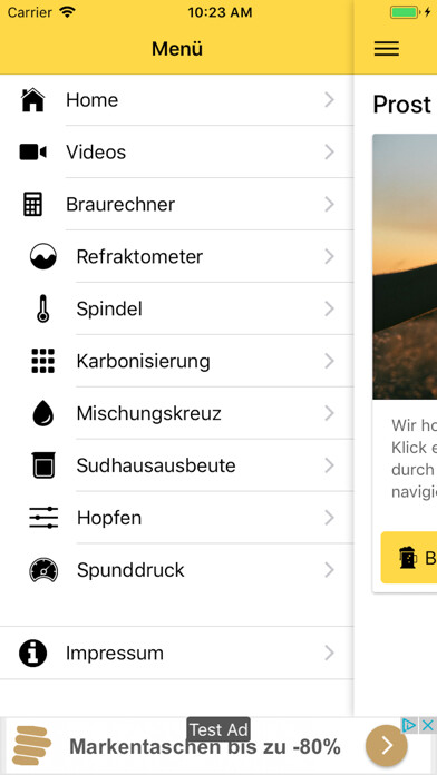 Emulate iPhone app Bier brauen & Bier Rezepte using MyAndroid Emulate iPhone app Bier brauen & Bier Rezepte using MyAndroid