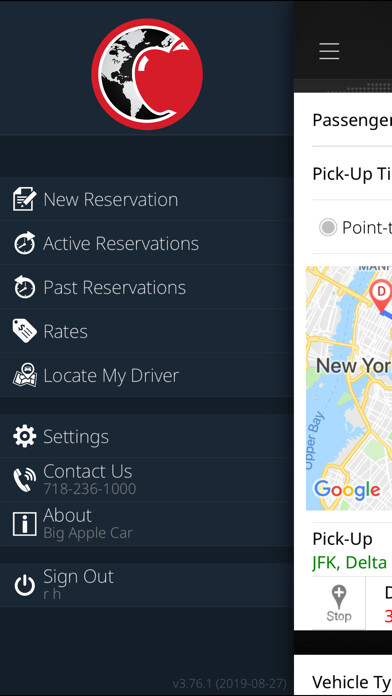 Emulate iPhone app Big Apple Car Booking App using MyAndroid Emulate iPhone app Big Apple Car Booking App using MyAndroid