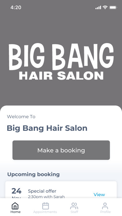 Emulate iPhone app Big Bang Hair Salon using MyAndroid Emulate iPhone app Big Bang Hair Salon using MyAndroid
