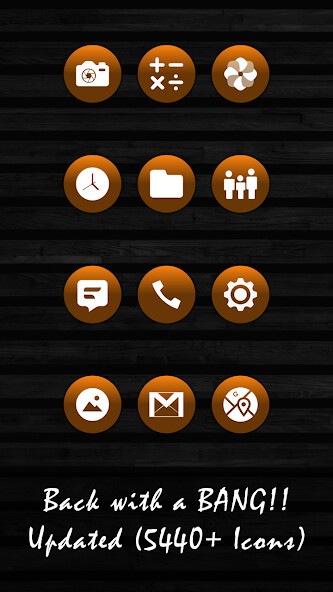 Run android online APK Big Bang Orange Icons from MyAndroid or emulate Big Bang Orange Icons using MyAndroid
