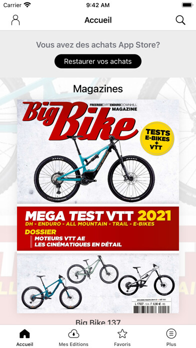 Emulate iPhone app Big Bike Magazine using MyAndroid