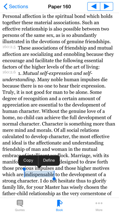 Emulate iPhone app Big Blue Book using MyAndroid