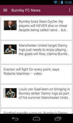 Emulate Android APK BIG Burnley Football News Emulate Android APK BIG Burnley Football News