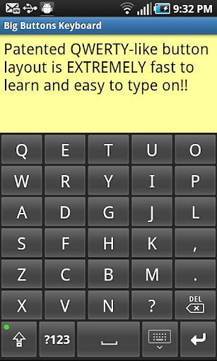 Run android online APK Big Buttons Keyboard Standard from MyAndroid or emulate Big Buttons Keyboard Standard using MyAndroid