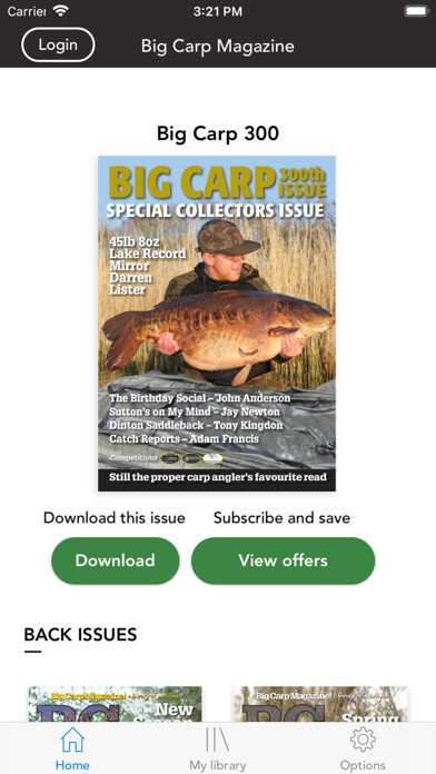 Emulate iPhone app Big Carp Magazine using MyAndroid