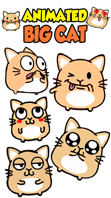 Emulate iPhone app Big Cat: Animated Stickers using MyAndroid Emulate iPhone app Big Cat: Animated Stickers using MyAndroid