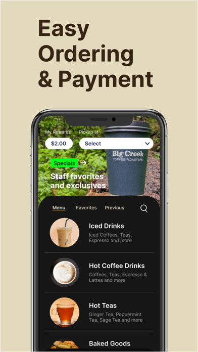 Emulate iPhone app Big Creek Coffee using MyAndroid Emulate iPhone app Big Creek Coffee using MyAndroid
