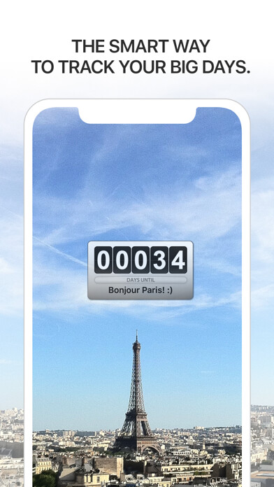 Emulate iPhone app Big Day - Event Countdown using MyAndroid