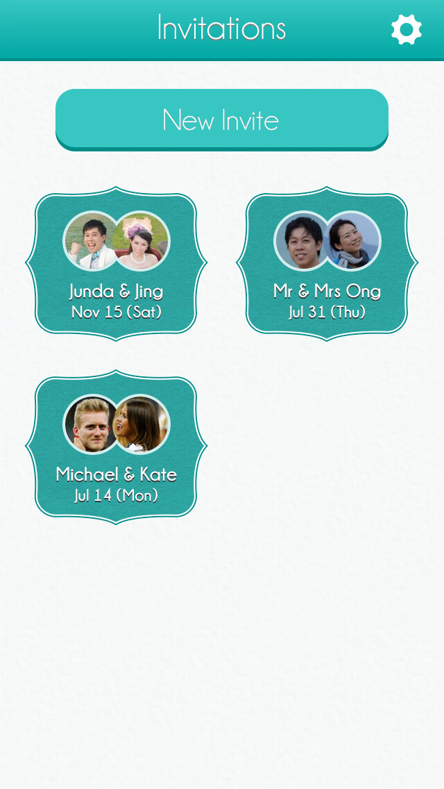 Emulate iPhone app Big Day - the free wedding invitation tracker app using MyAndroid