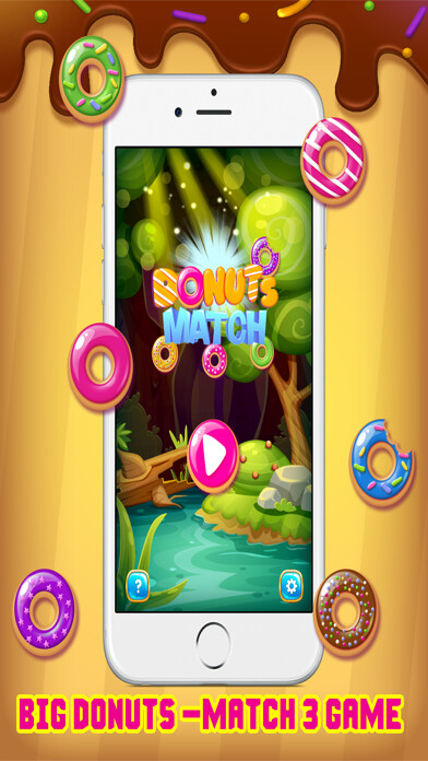 Emulate iPhone app Big Donuts Dazzle Morning Breakfast - Match 3 Game using MyAndroid