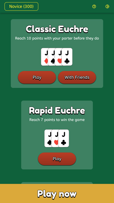 Emulate iPhone app Big Euchre - Play and level up using MyAndroid