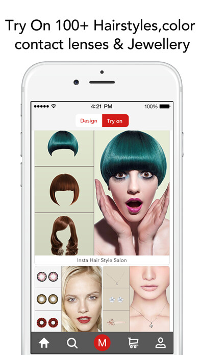Emulate iPhone app Bigger Lens Store-Creative Swap Face Hair Style Design,Power By Amazon Prime Cloud using MyAndroid