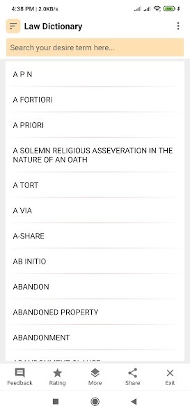 Run android online APK Biggest Law Dictionary from MyAndroid or emulate Biggest Law Dictionary using MyAndroid