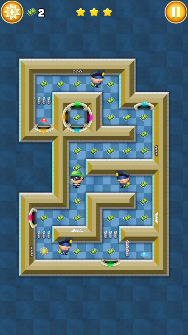 Emulate iPhone app Big Heist - The Cops N Bank Robbers Cash Rush Battle using MyAndroid