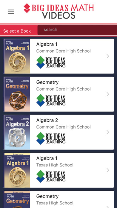 Emulate iPhone app Big Ideas Math Videos using MyAndroid