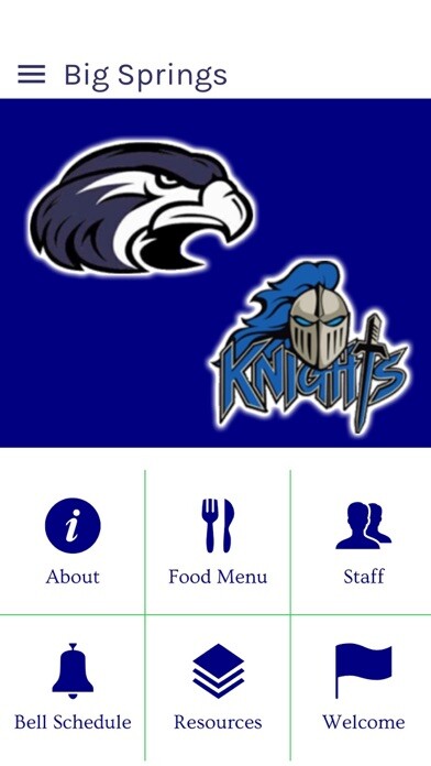 Emulate iPhone app Big Springs Charter School using MyAndroid
