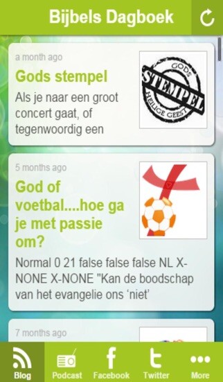 Emulate iPhone app Bijbels Dagboek App using MyAndroid Emulate iPhone app Bijbels Dagboek App using MyAndroid