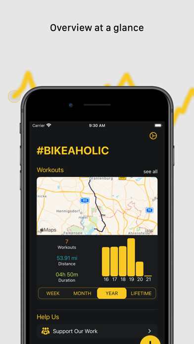 Emulate iPhone app Bikeaholic - Activity tracker using MyAndroid Emulate iPhone app Bikeaholic - Activity tracker using MyAndroid