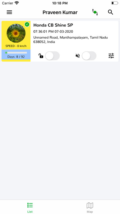 Emulate iPhone app Bike BOSS using MyAndroid