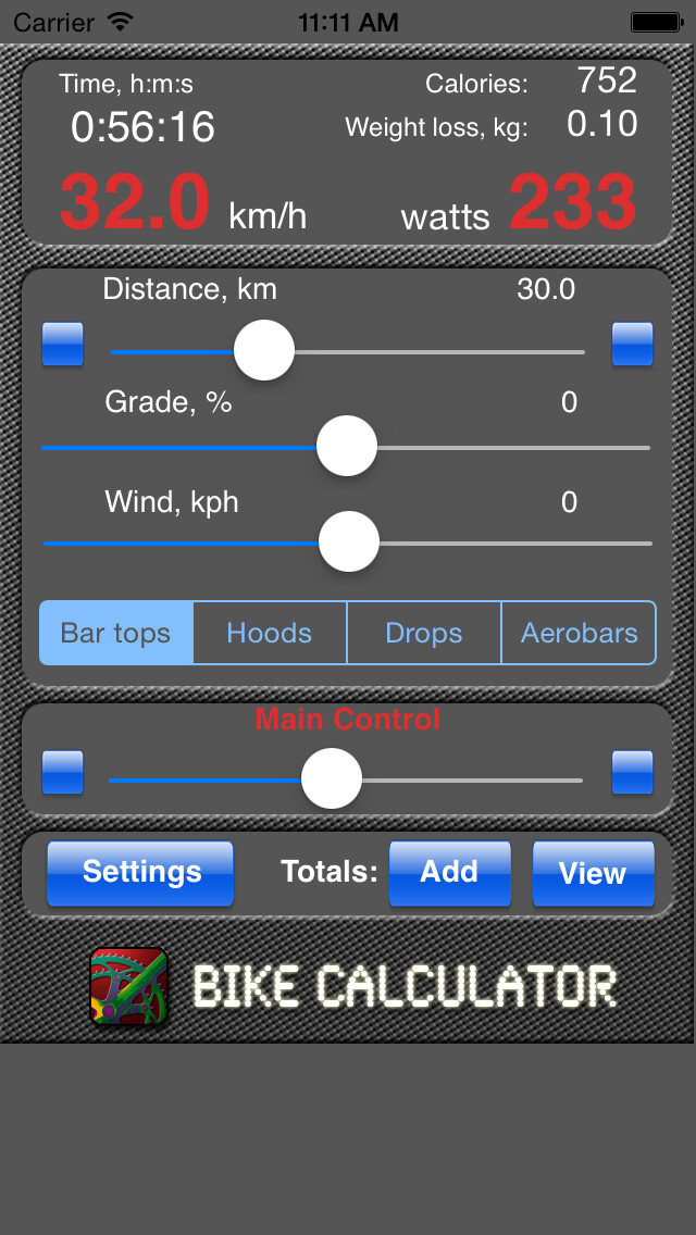 Emulate iPhone app Bike Calculator using MyAndroid Emulate iPhone app Bike Calculator using MyAndroid