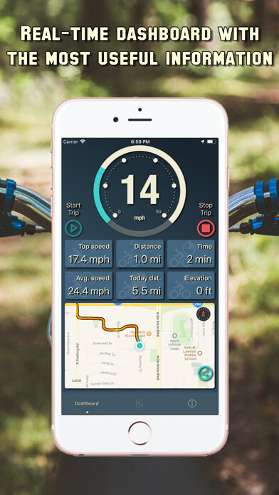 Emulate iPhone app Bike dashboard using MyAndroid