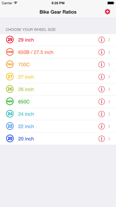 Emulate iPhone app Bike Gear Ratios - Calc Speed,Cadence,Development using MyAndroid