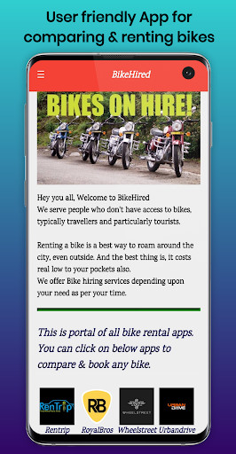 Run android online APK BikeHired from MyAndroid or emulate BikeHired using MyAndroid