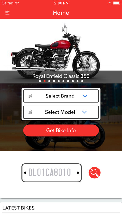 Emulate iPhone app Bike info - Vahan Vehicle Info using MyAndroid