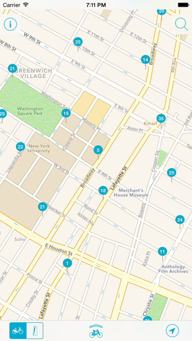 Emulate iPhone app Bike NYC - CitiBike Map using MyAndroid
