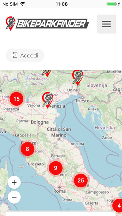 Emulate iPhone app Bike Park Finder using MyAndroid Emulate iPhone app Bike Park Finder using MyAndroid