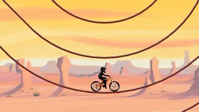Emulate iPhone app Bike Race Mountain using MyAndroid