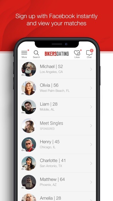 Emulate iPhone app Bikers Dating using MyAndroid