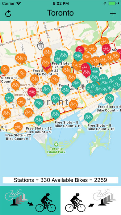 Emulate iPhone app Bikes Canada using MyAndroid