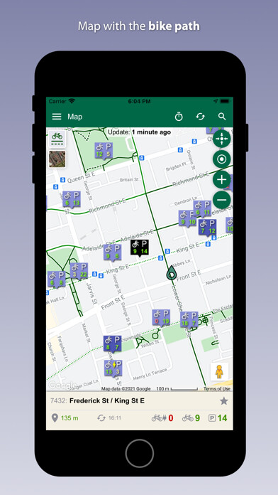 Emulate iPhone app Bike Share in Toronto using MyAndroid