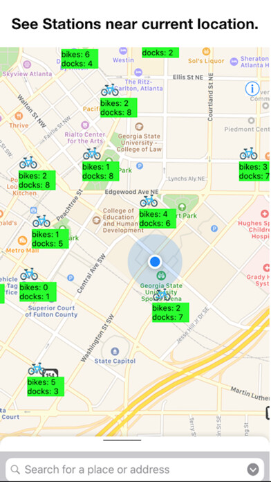 Emulate iPhone app Bike Stations Atlanta using MyAndroid Emulate iPhone app Bike Stations Atlanta using MyAndroid